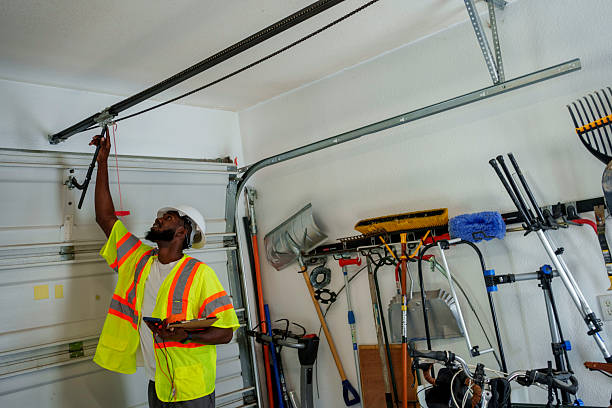 Professional Garage Door Panel Replacement technician working in Salem, UT